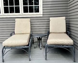 (2) Cast Classics Lounge Chair & Side Table