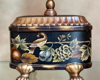 Hand Painted Box with Paw Feet
