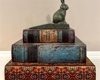 Faux Storage Boxes & Rabbit Door Stop