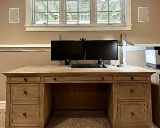 Pottery Barn Livingston Executive Desk With Drawers
