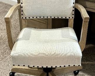 Pottery Barn Manchester Upholstered Swivel Desk Chair