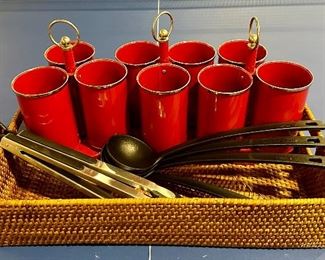 Utensil Caddy, Serving Tools & Serving Tray