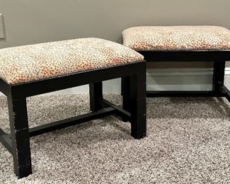(2) Upholstered Stools
