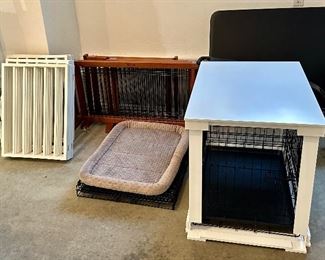 Dog Crates, Gates & Assorted Bedding