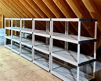 We have a large selection of shelving at this sale!