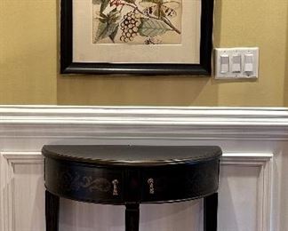 Hand Painted Demilune Cabinet