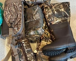 Cabela's Floating Gun Case, Vest, Gun Belt & Camo Hat