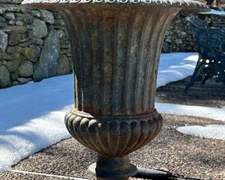 (2) Cast Iron Urns
