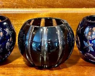 (3) Faberge Votive Candle Holders