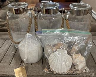 Glass Lanterns & Seashells