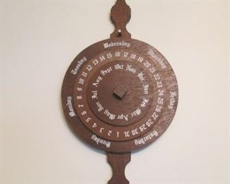 Wooden Wall Calendar