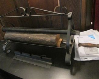 Vintage Fireplace Paper Log Roller 