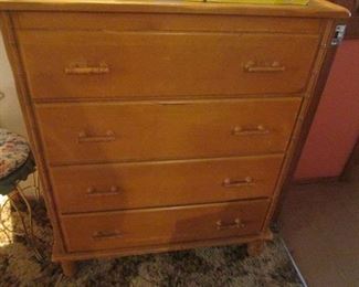 MCM 4-Drawer Chest, Bamboo-Style Handles