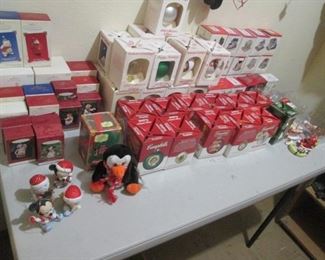 Campbell's Christmas Ornaments, Wreaths, Villages, Lights, Bells, Nativity, Snow Globes