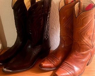 Black is ‘Texas’ Boots Both Good Shape Size 10 1/2 app