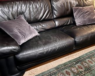 Black Leather Sofa Good Shape