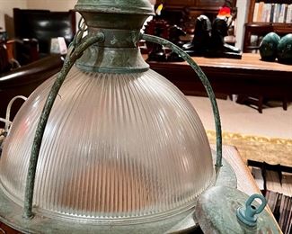 Large Industrial Hanging Light 18” x 18”
Holophane 