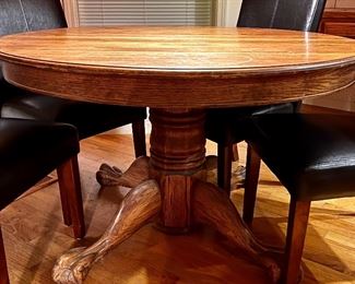 Claw Foot 48” Round Dining Table /Oak  Chairs sold separate 
