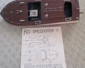 1952 Vintage KO Speedster Junior Battery Powered Boat