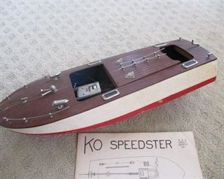 1952 Vintage KO Speedster Junior Battery Powered Boat