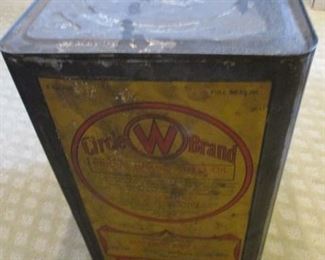 Vintage 5 Gal (Circle W Brand ) Oil Can