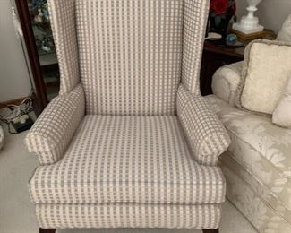 2 matching wingback chairs. Great condition, like new.