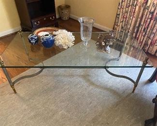 Glass coffee table