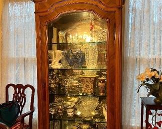 Antique vintage curio china cabinet