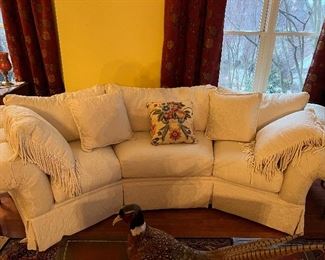 Great curved back upholstered sofa