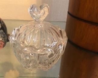 WATERFORD CRYSTAL DISH W/ LID