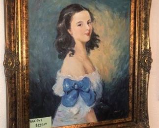 "Blue Girl" painting by Maria