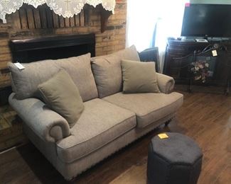 Large, casual style living room love seat