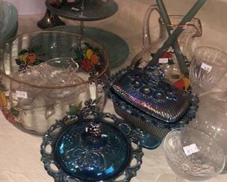 carnival glass dishes