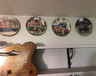 Set of 12 classic car plates