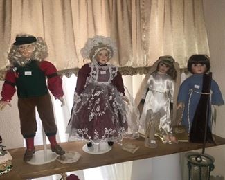 With Christmas dolls!