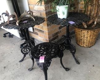 Cast iron patio tables