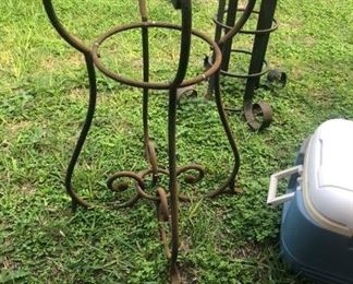 Wrought iron table bases