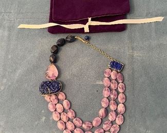 Philippe Ferrandis from Paris France Lapis Lazuli / amethyst? other semi precious stones $800.00