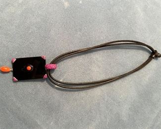 leather & stone neckless $65.00