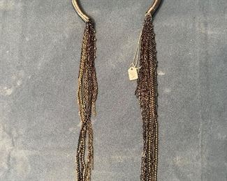 Silver & crystal beads neckless $300.00