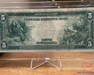 1913 $5 Horse Blanket Silver Certificate