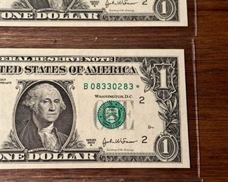 $1 Consecutive Bills - Set of 3 