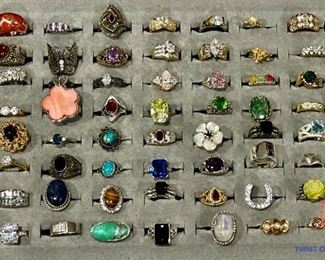 STERLING Silver and Costume Rings
