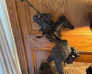 MARK HOPKINS “First Buffalo” Signed Bronze Sculpture - Limited Edition (185 / 250)