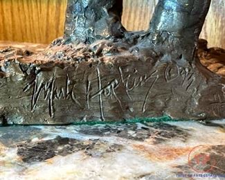 MARK HOPKINS “Among the Aspens” Signed Bronze Sculpture - Limited Edition (111 / 450)