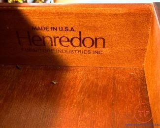 HENREDON Marble Topped Chest of Drawers with Detailed Fretwork