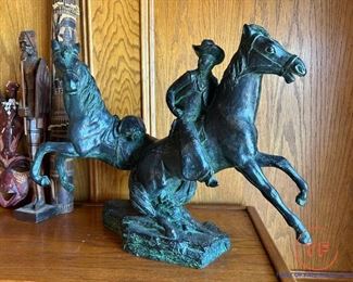 Austin Productions Cowboy Sculpture signed "Marshall"