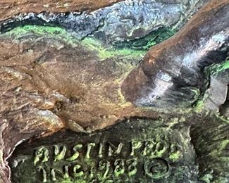 Austin Productions Cowboy Sculpture signed "Marshall"