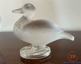 LALIQUE Gaetan Duck Figurine