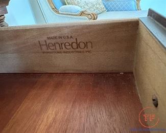 HENREDON Chippendale Mahogany Lowboy with Ball and Claw Feet
